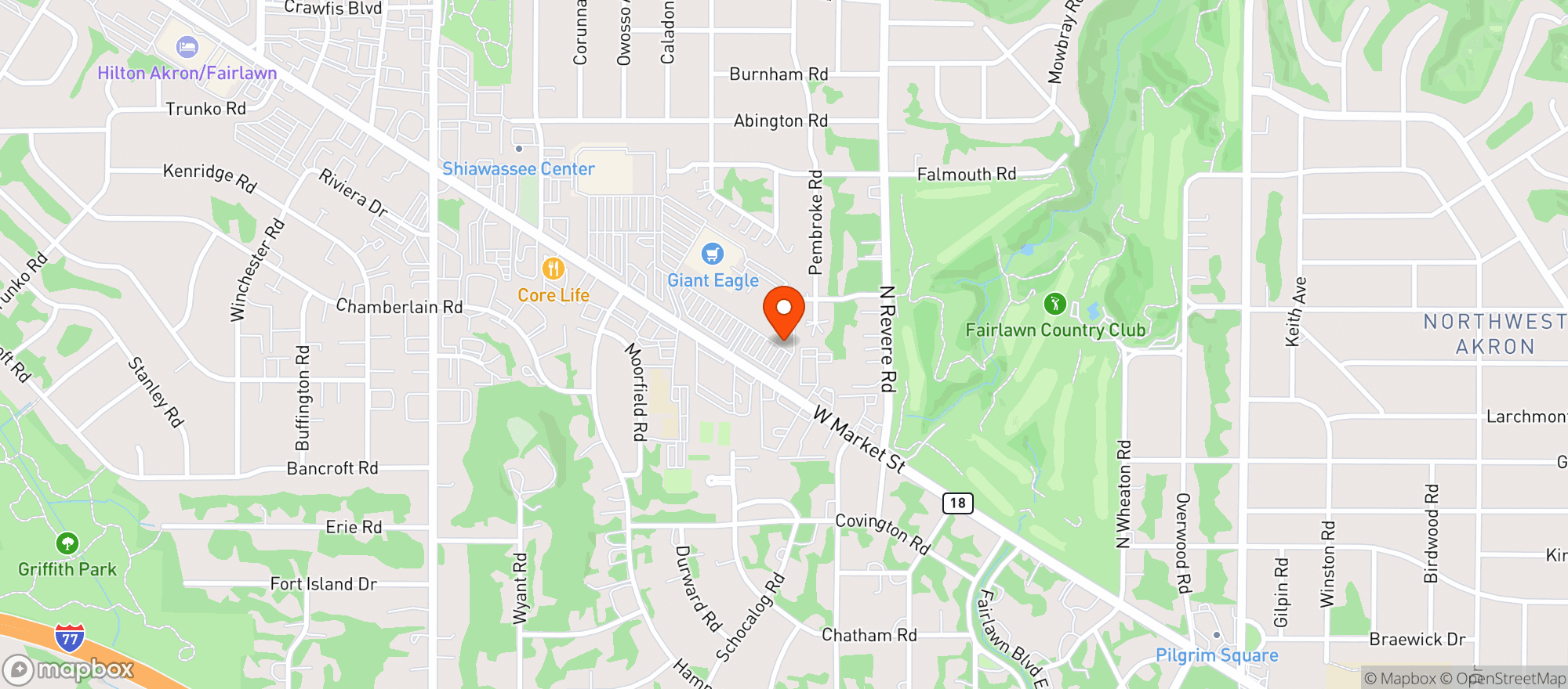 Map showing Giant Eagle #4025