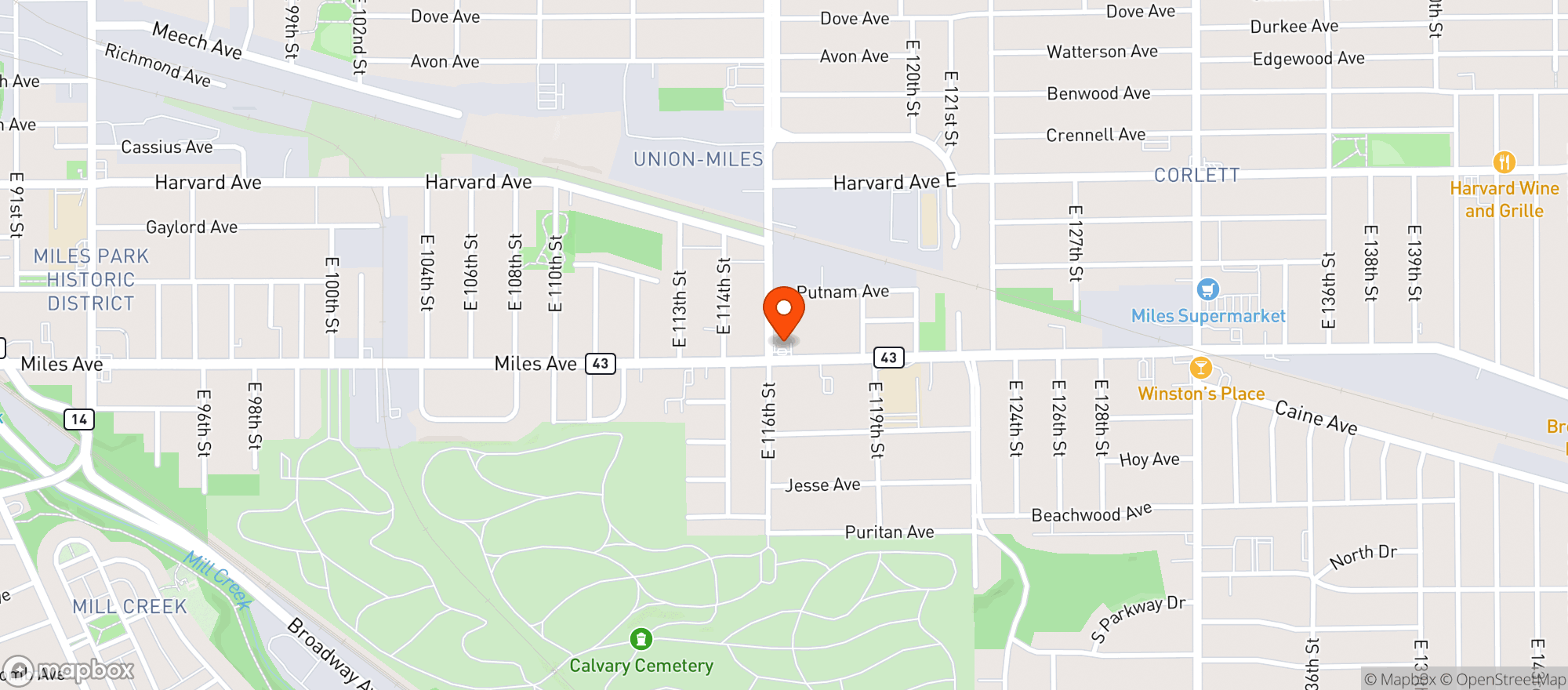 Map showing Franks Express Stop