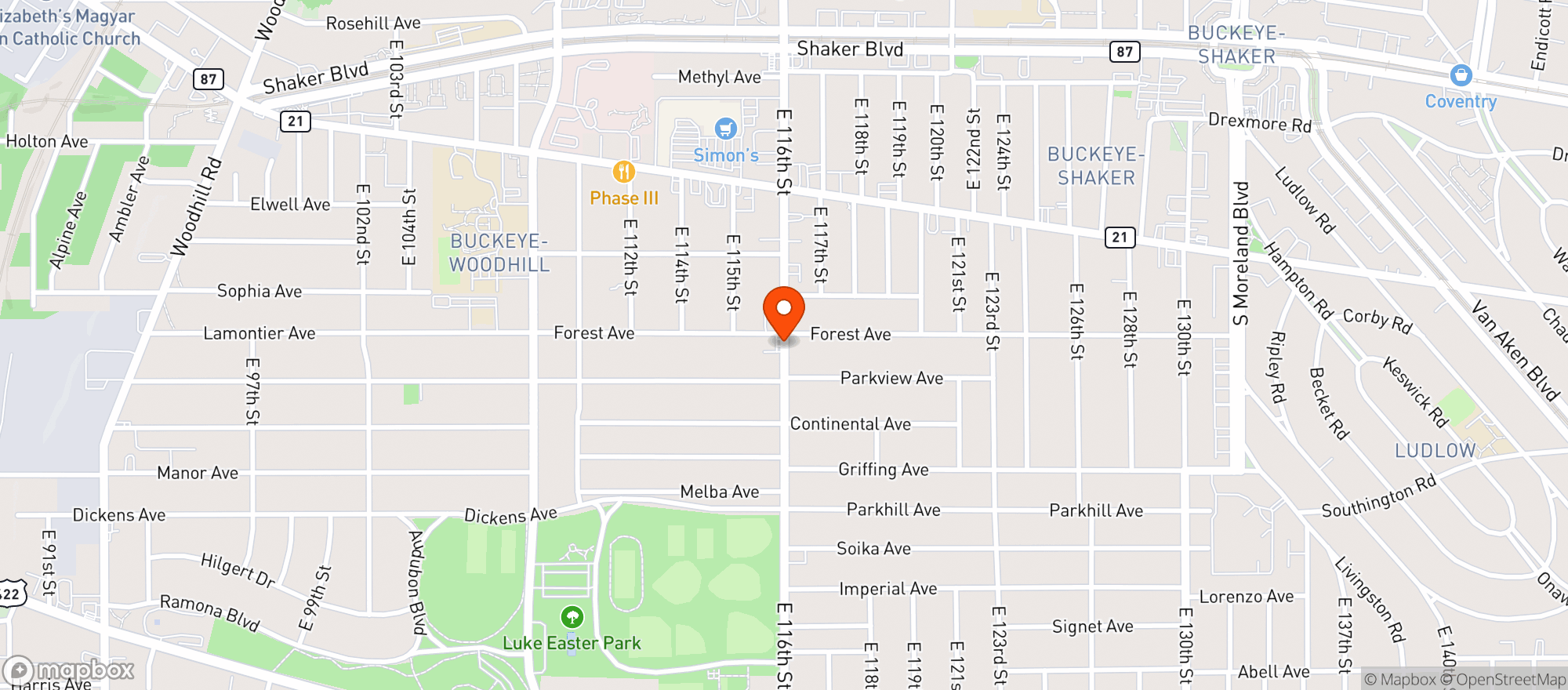Map showing Chillies Food Mart
