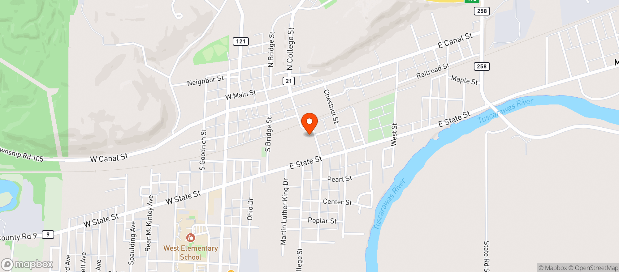 Map showing Yummy Drive Thru