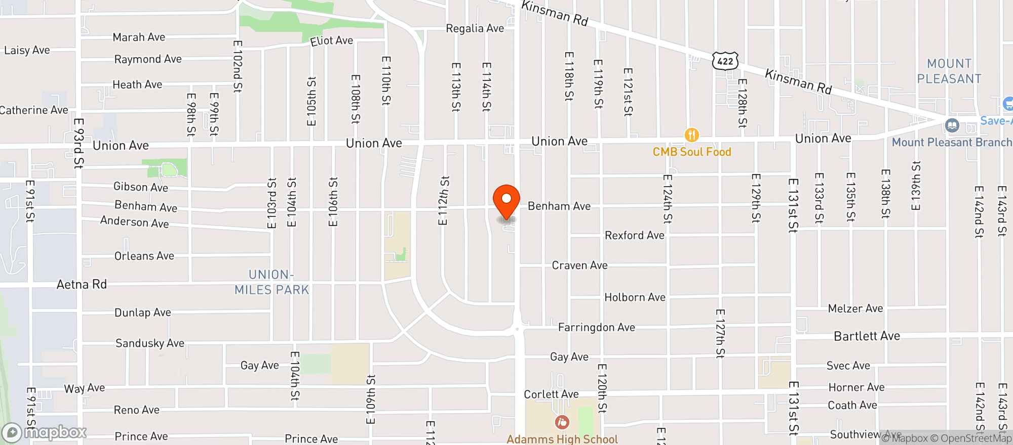 Map showing Union Eagle Supermarket