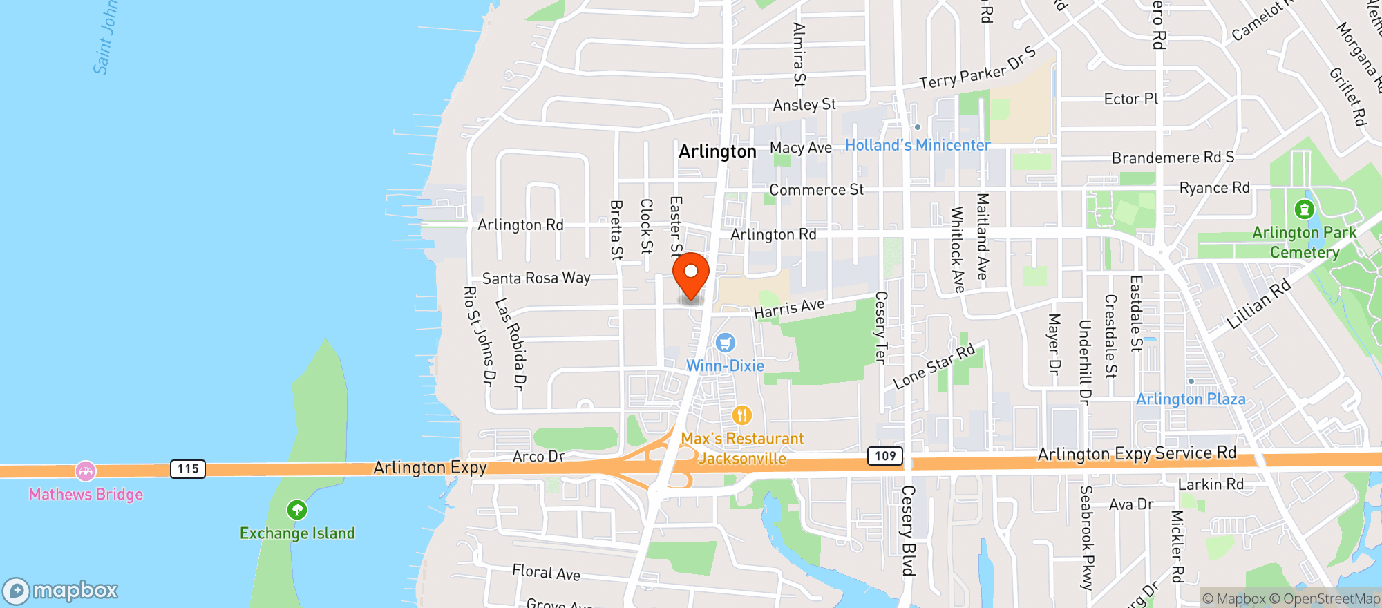 Map showing University Food Mart