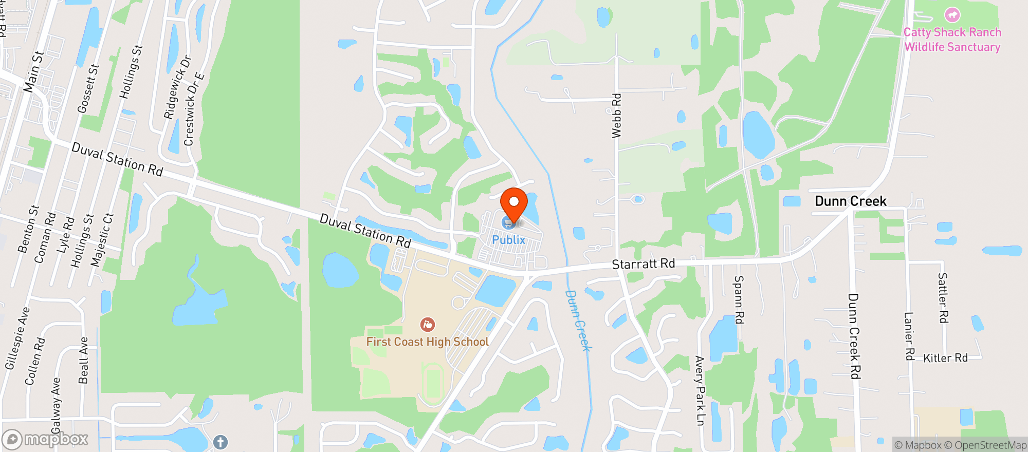 Map showing Publix