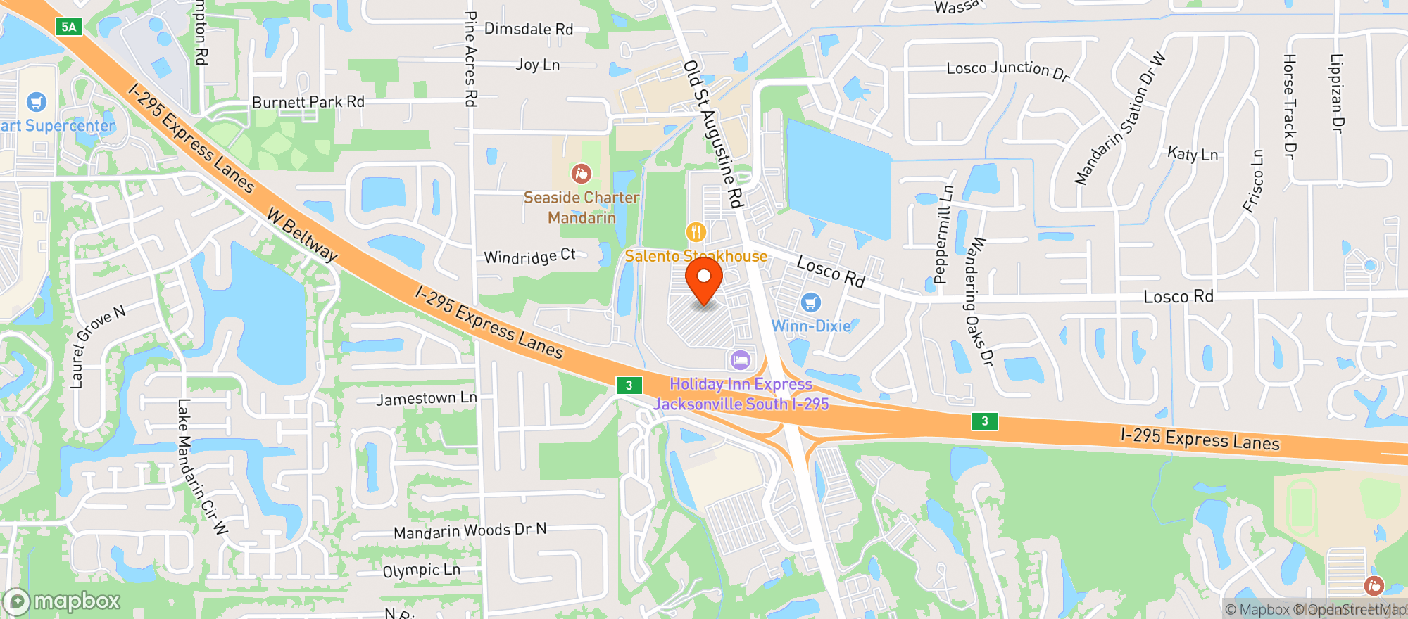 Map showing Publix