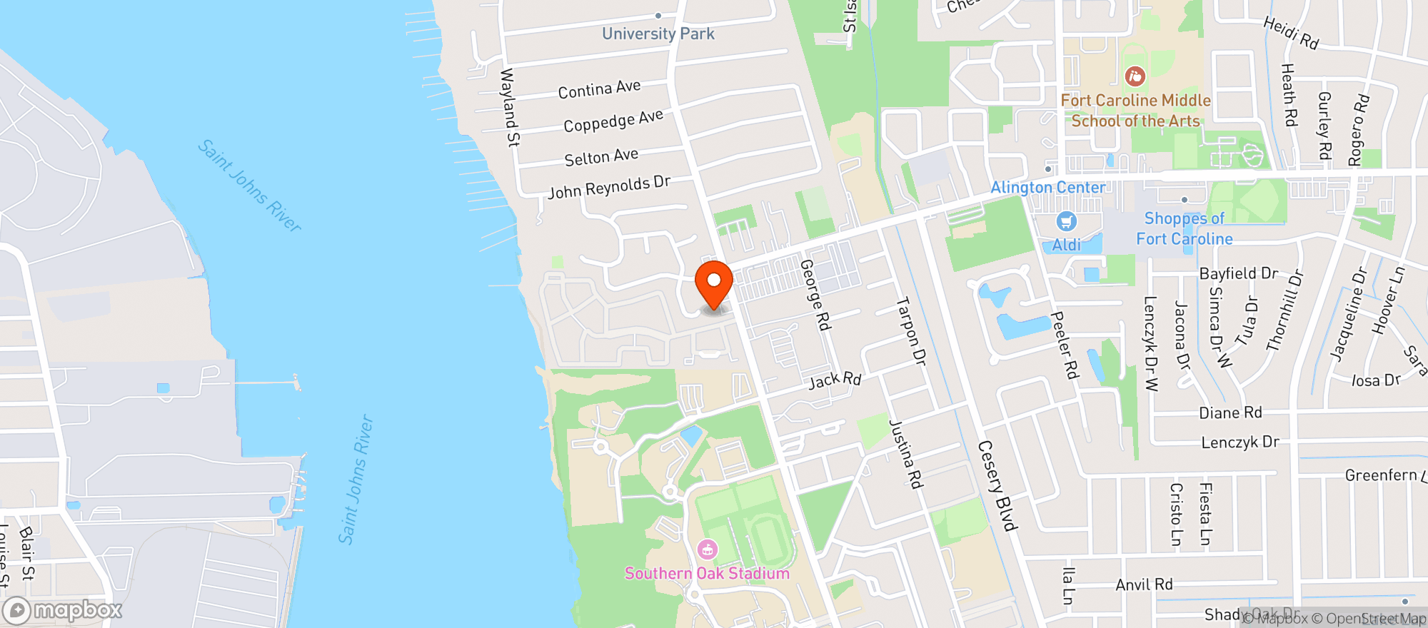 Map showing Prime Time (university North)