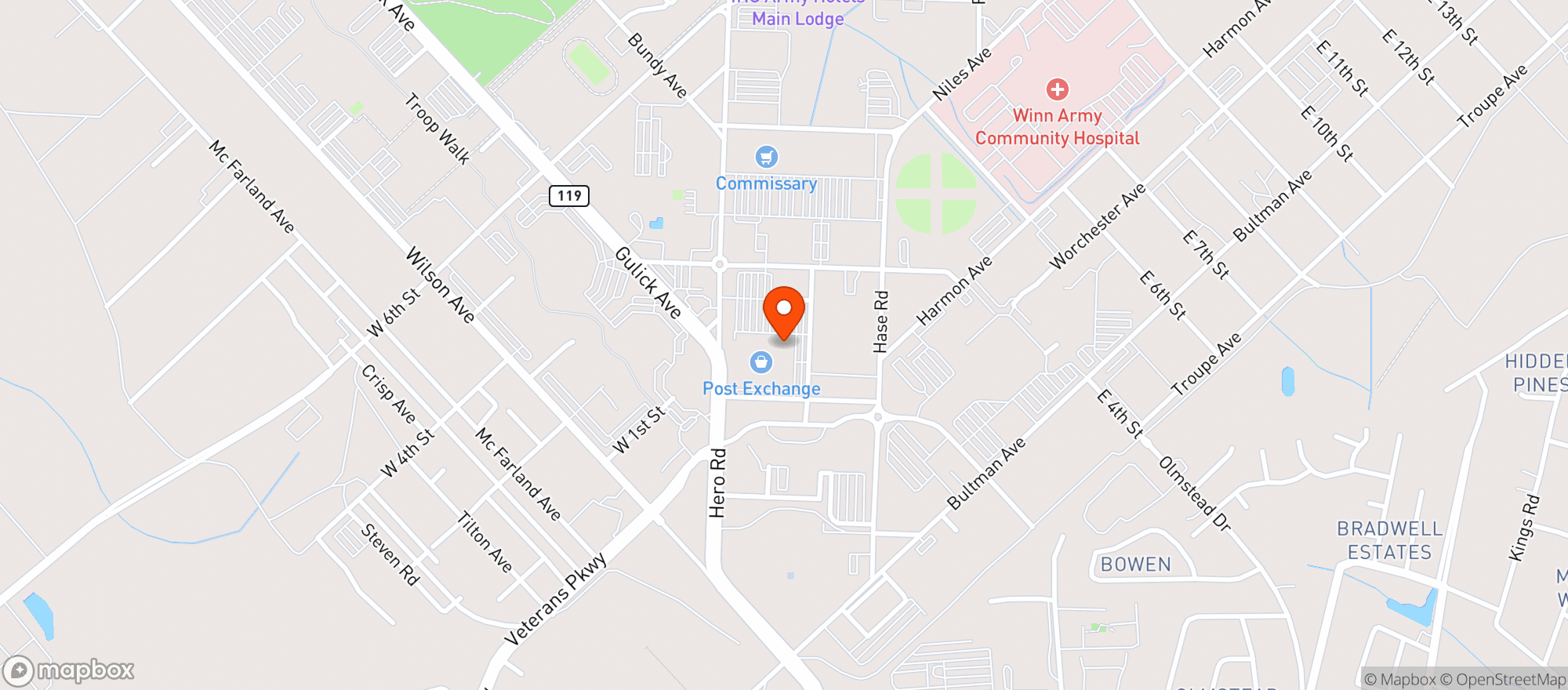 Map showing Gnc