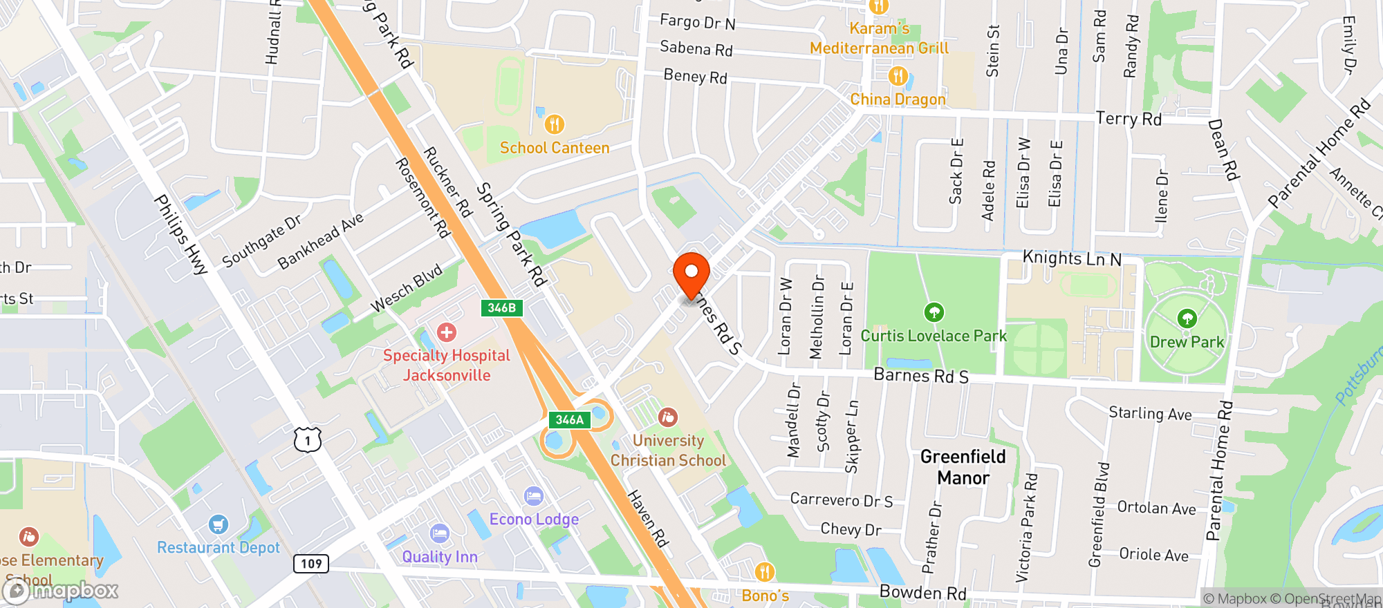 Map showing The Pit Stop 4 & Smokebuc