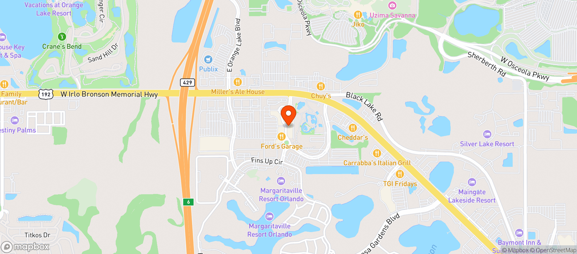 Map showing Game Time