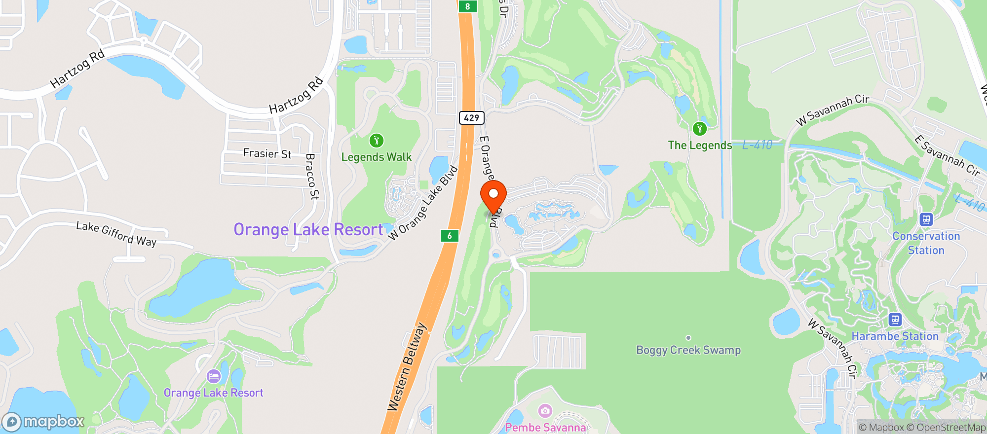Map showing Publix Super Market