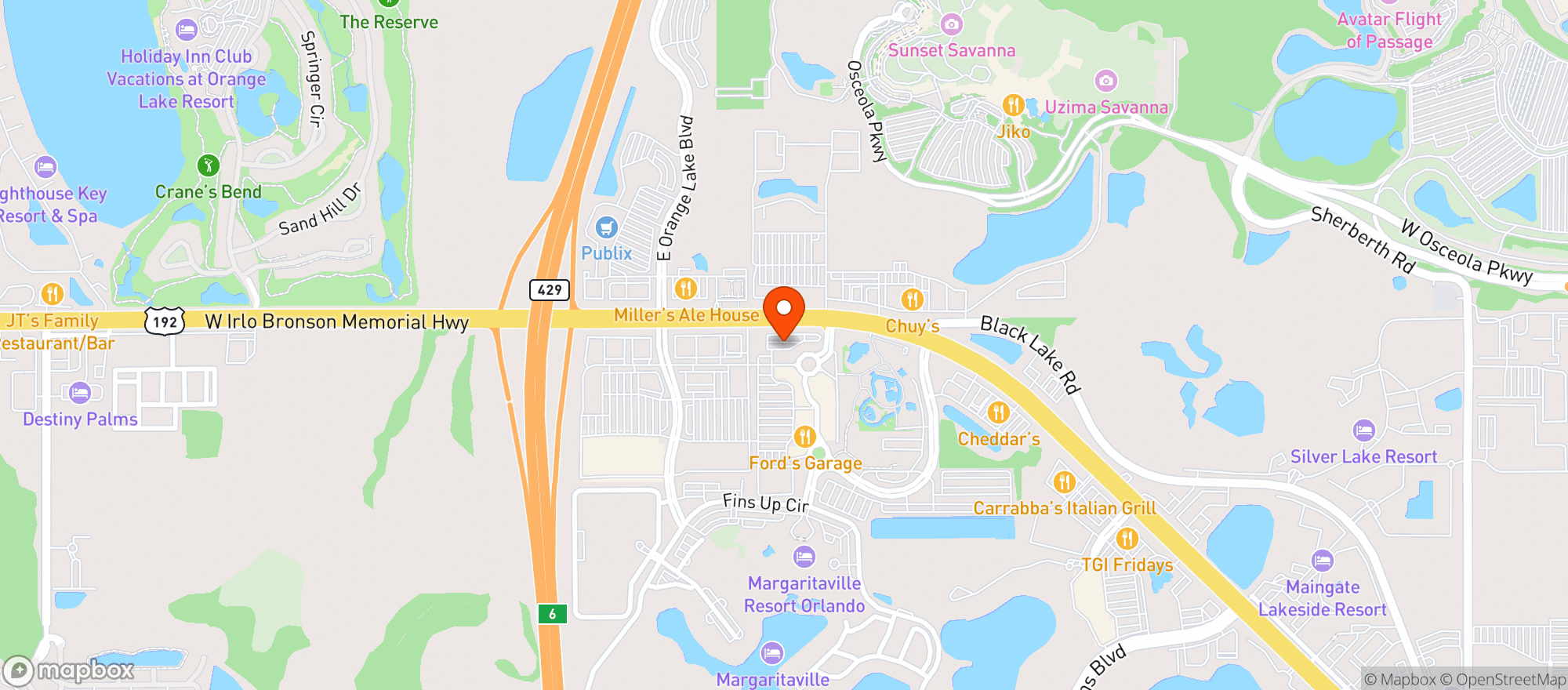 Map showing Rock & Brews