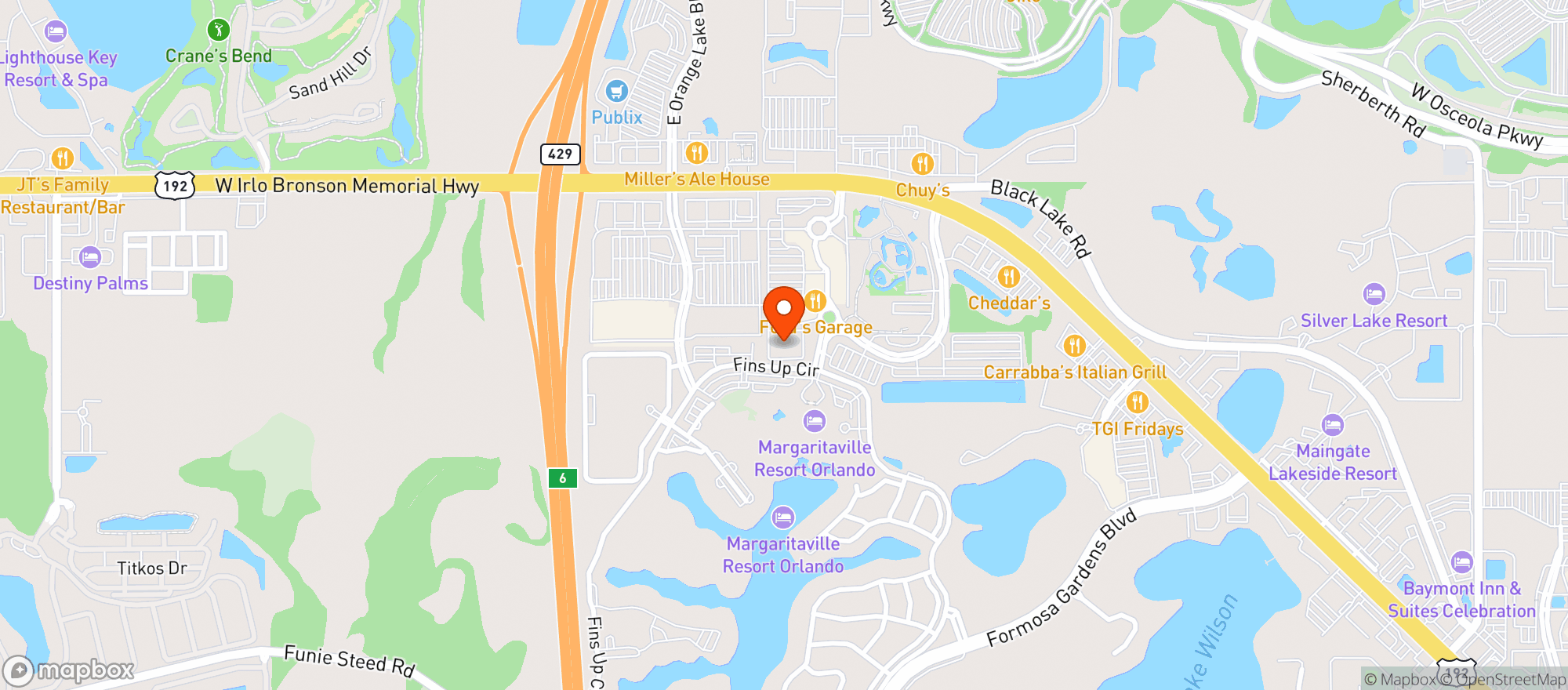 Map showing Studio Movie Grill