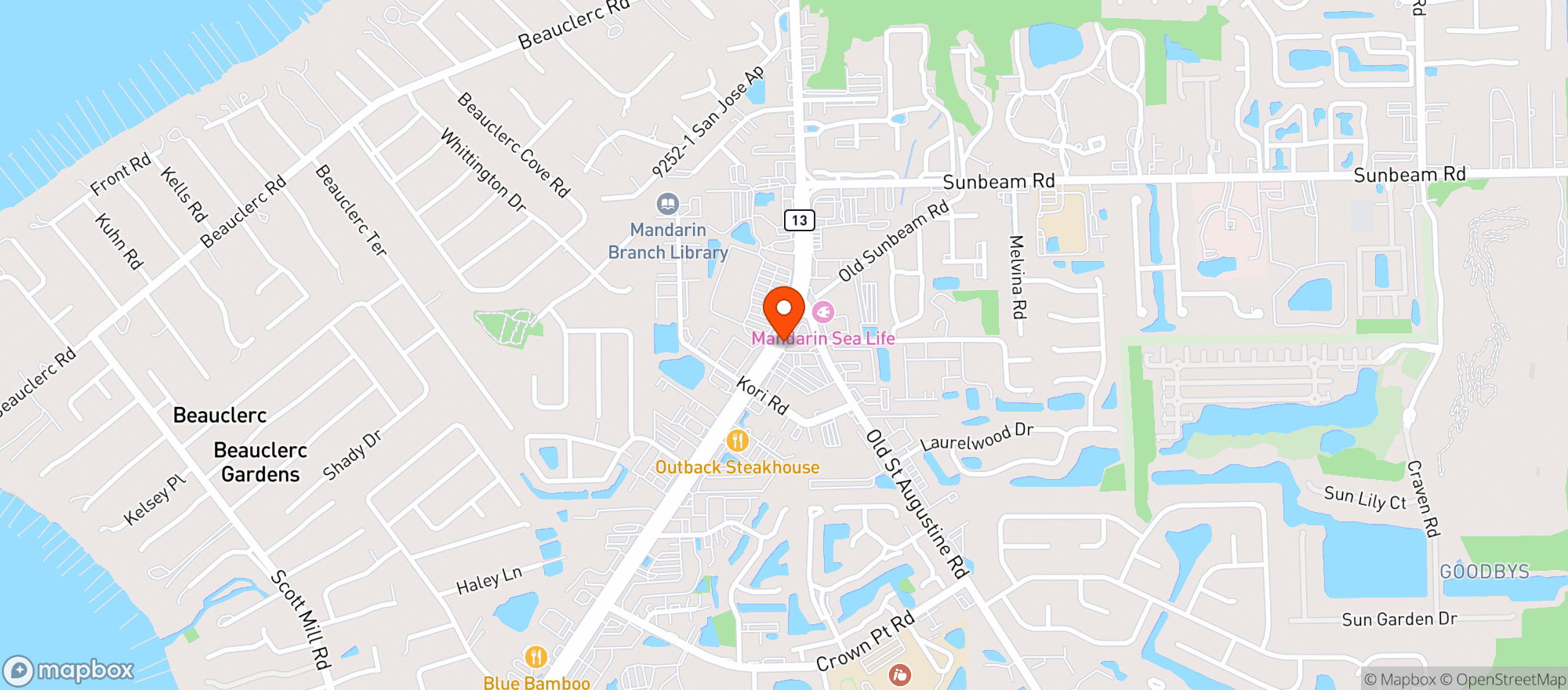 Map showing One Night Taco Stand
