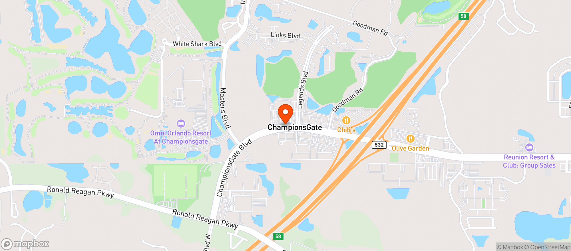 Map showing Publix Super Market