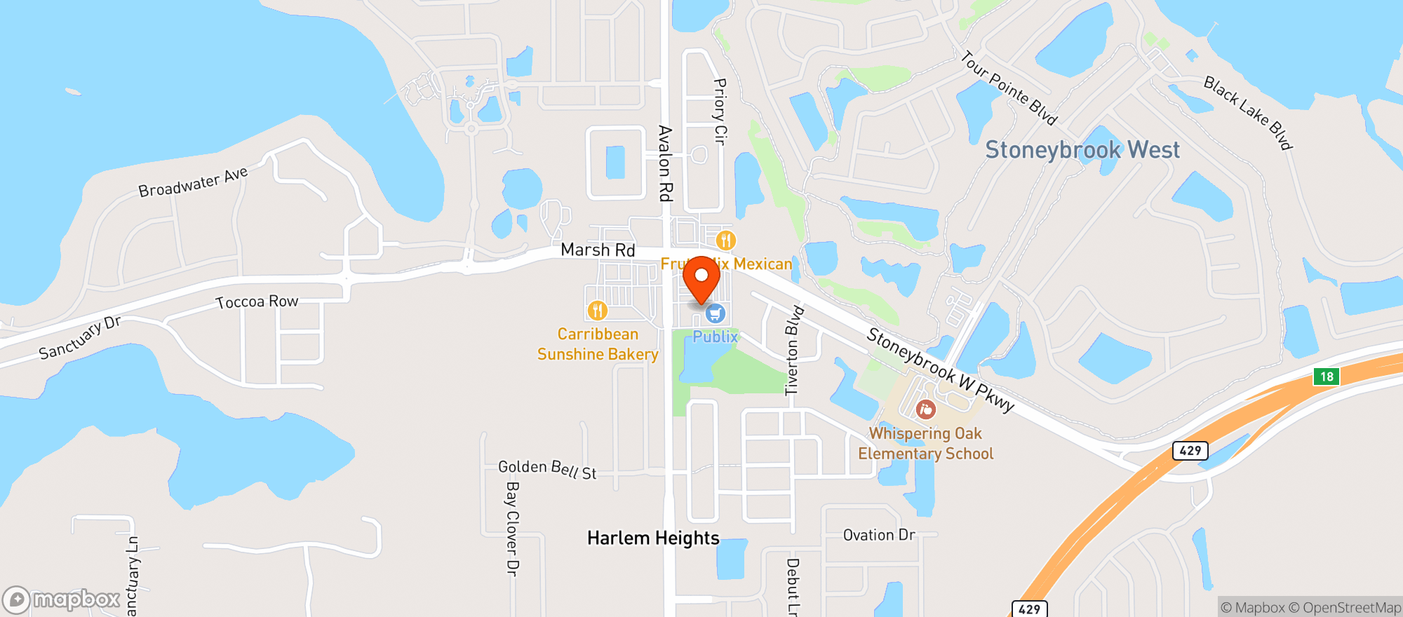 Map showing Hobos Bar B Que House(cls
