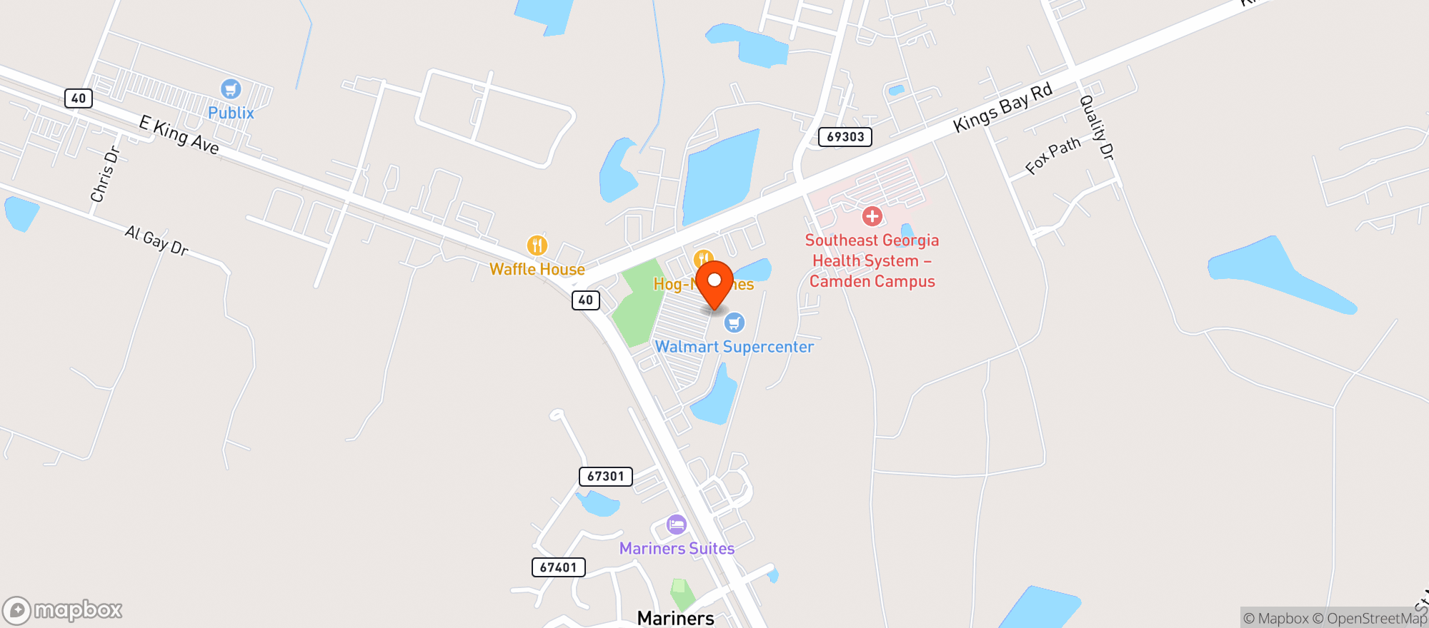 Map showing Gnc