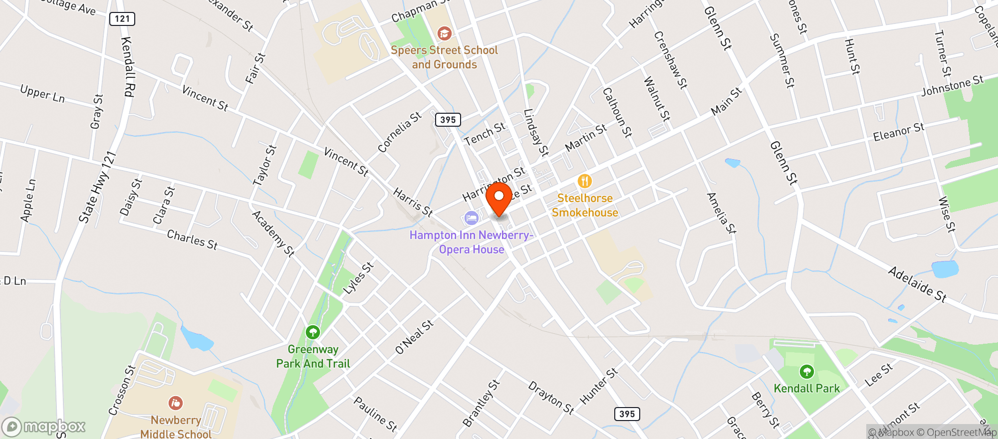 Map showing Yandle Bar Llc