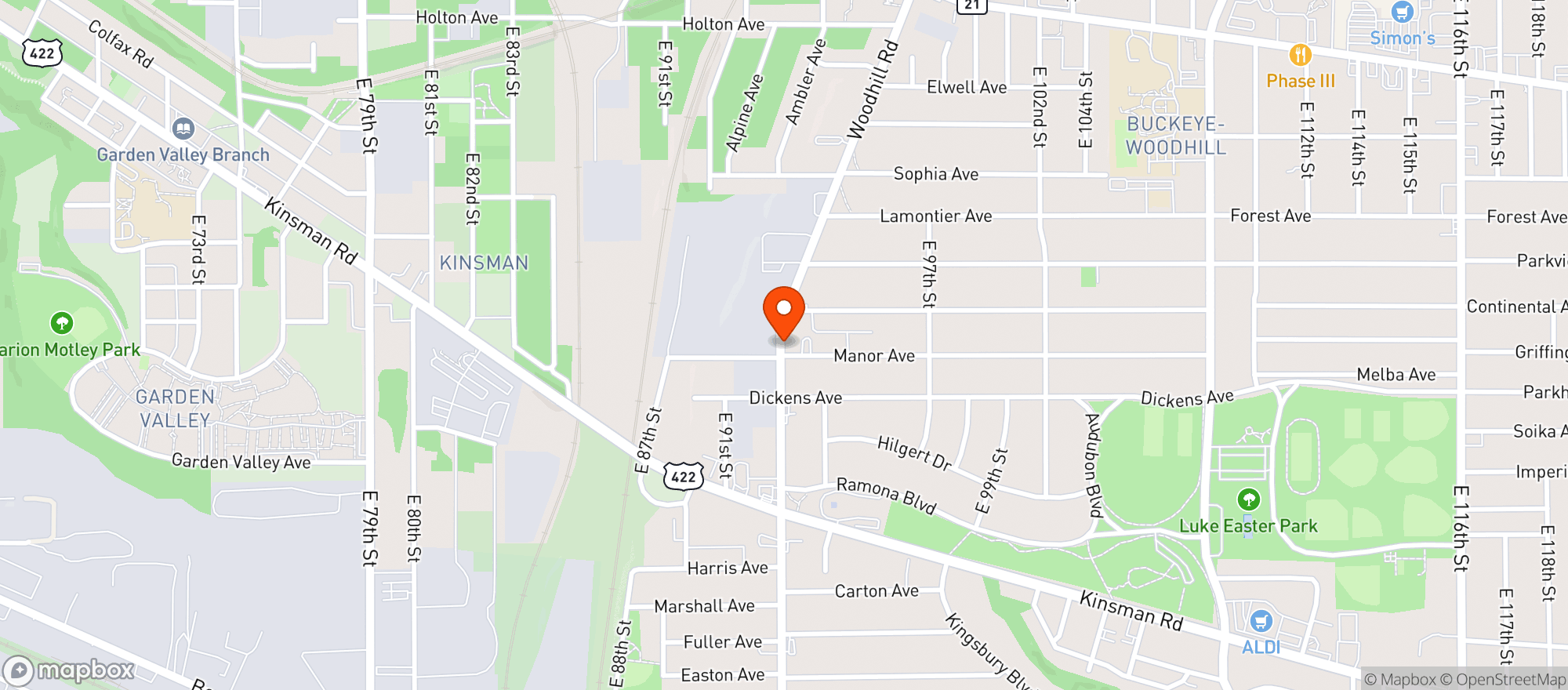 Map showing Double Exposure Bar & Del
