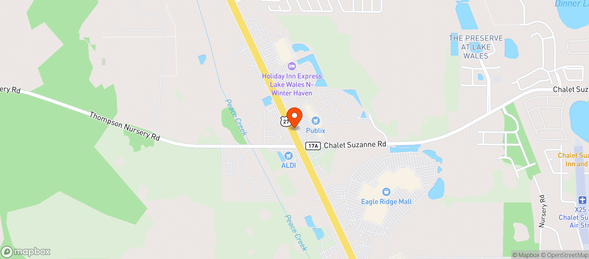 Map showing Publix Super Market