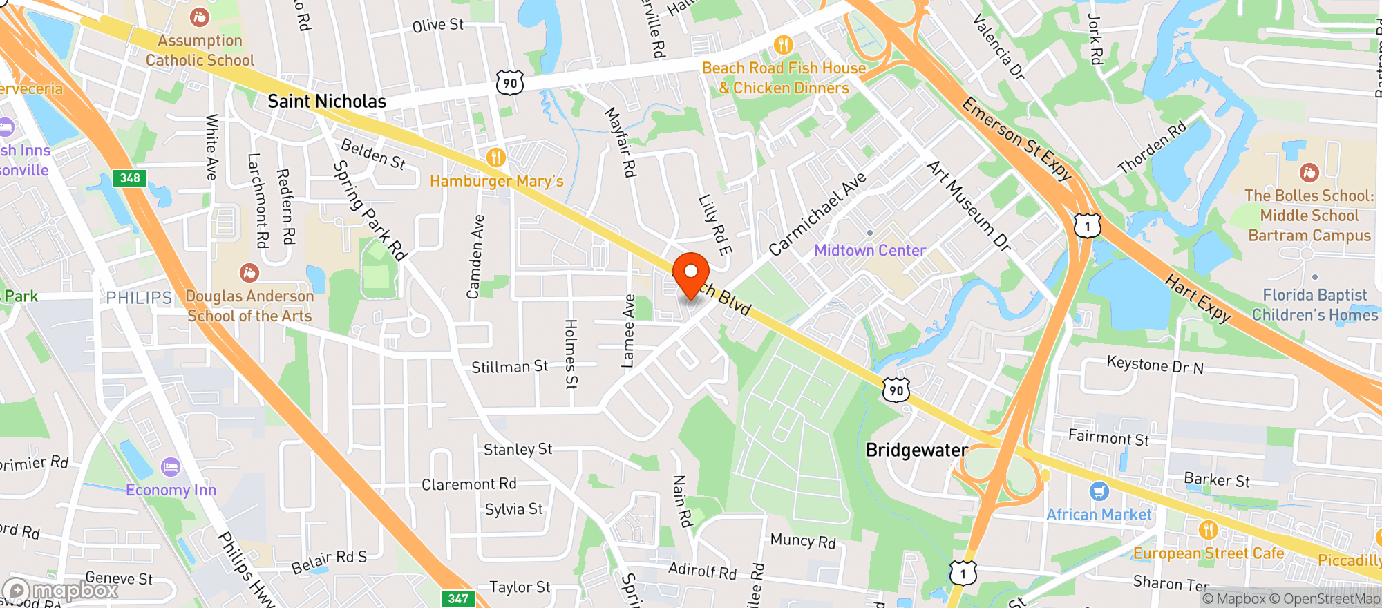 Map showing Moonshine Liquor