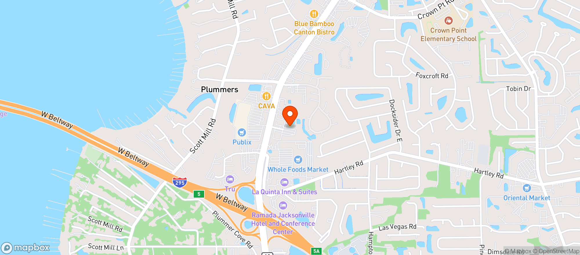 Map showing Whole Foods Market