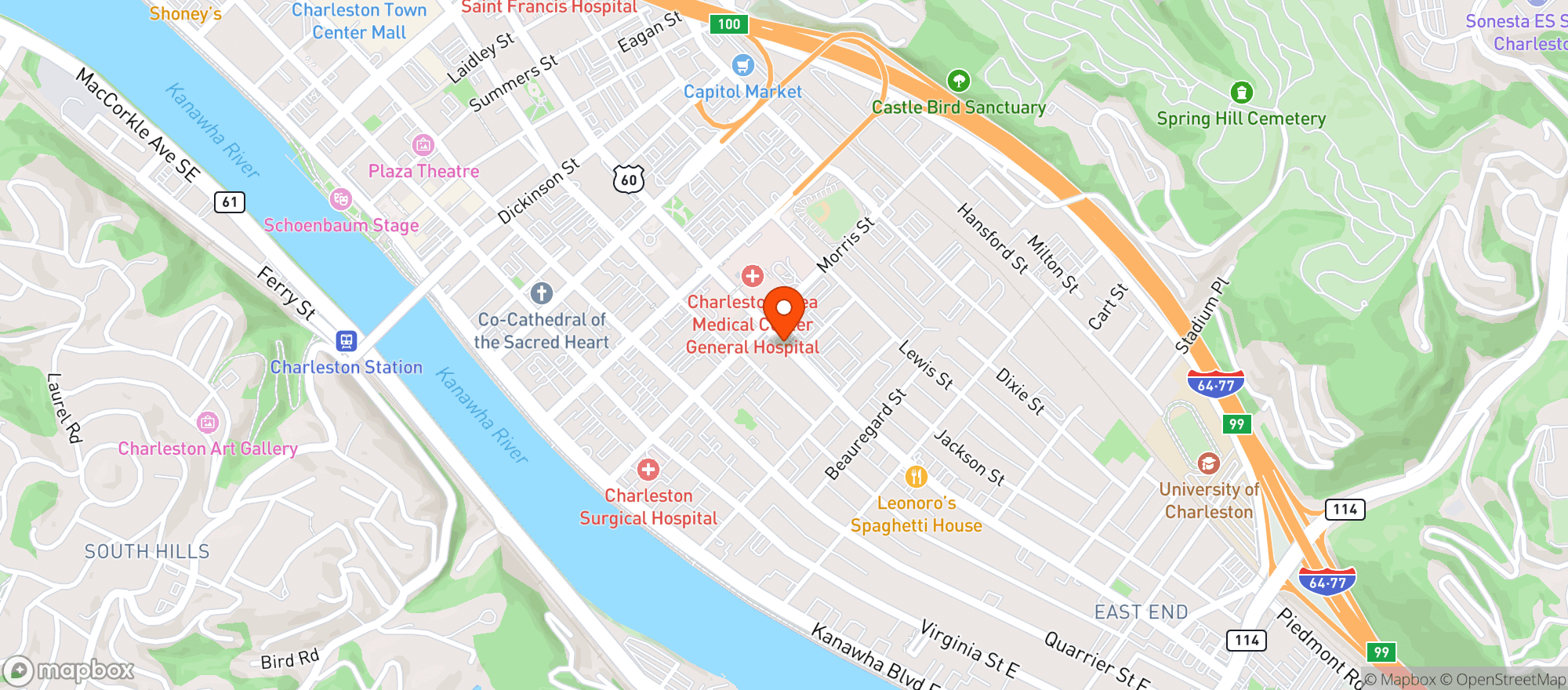 Map showing Walgreens