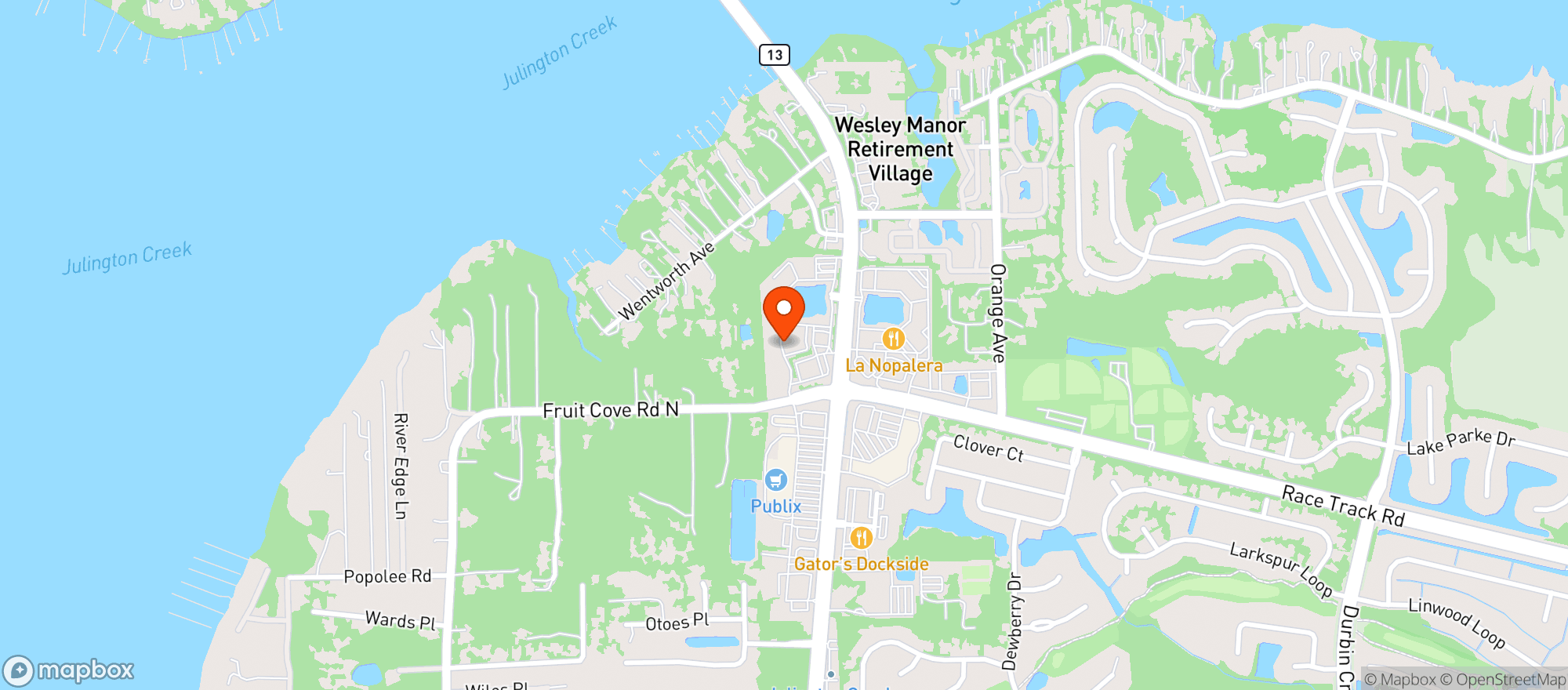Map showing BROUDYS LIQUORS