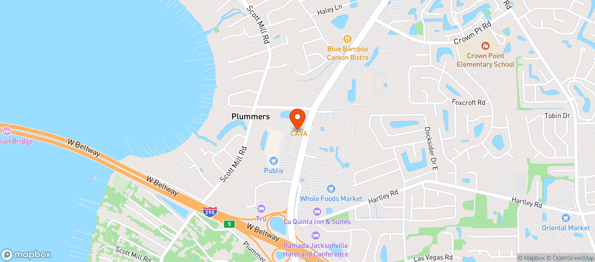 Map showing Target Store