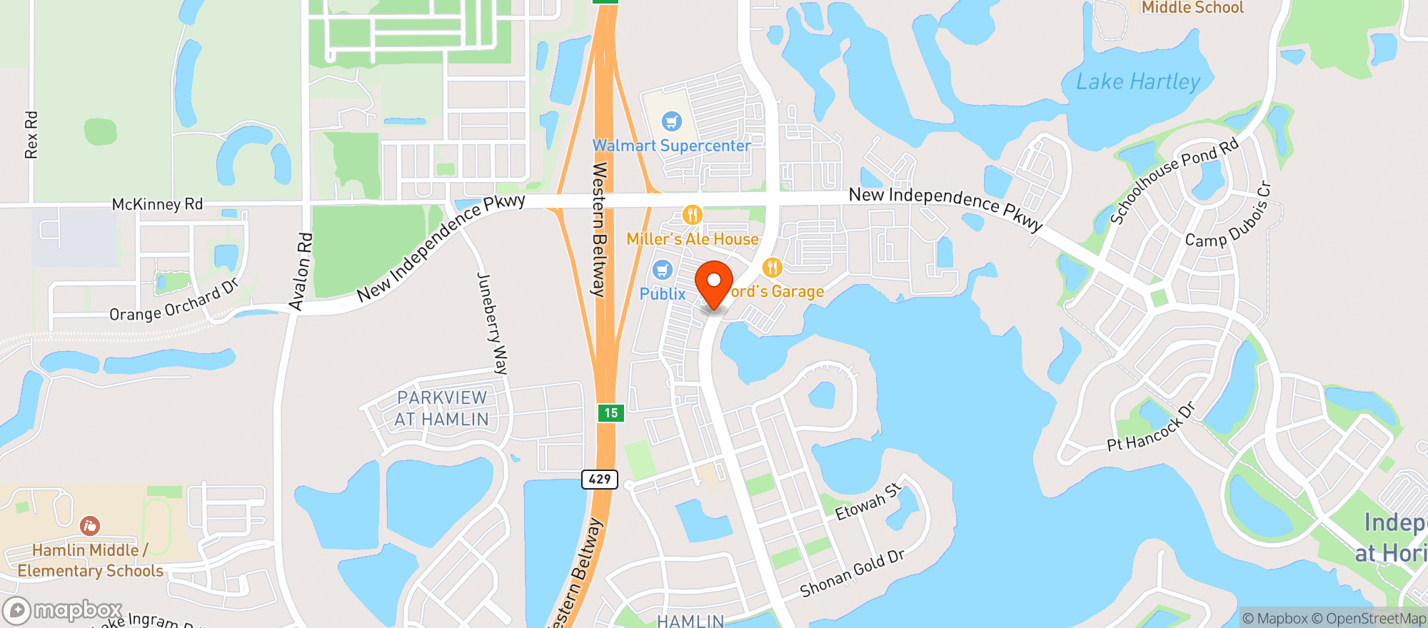 Map showing Publix Super Market