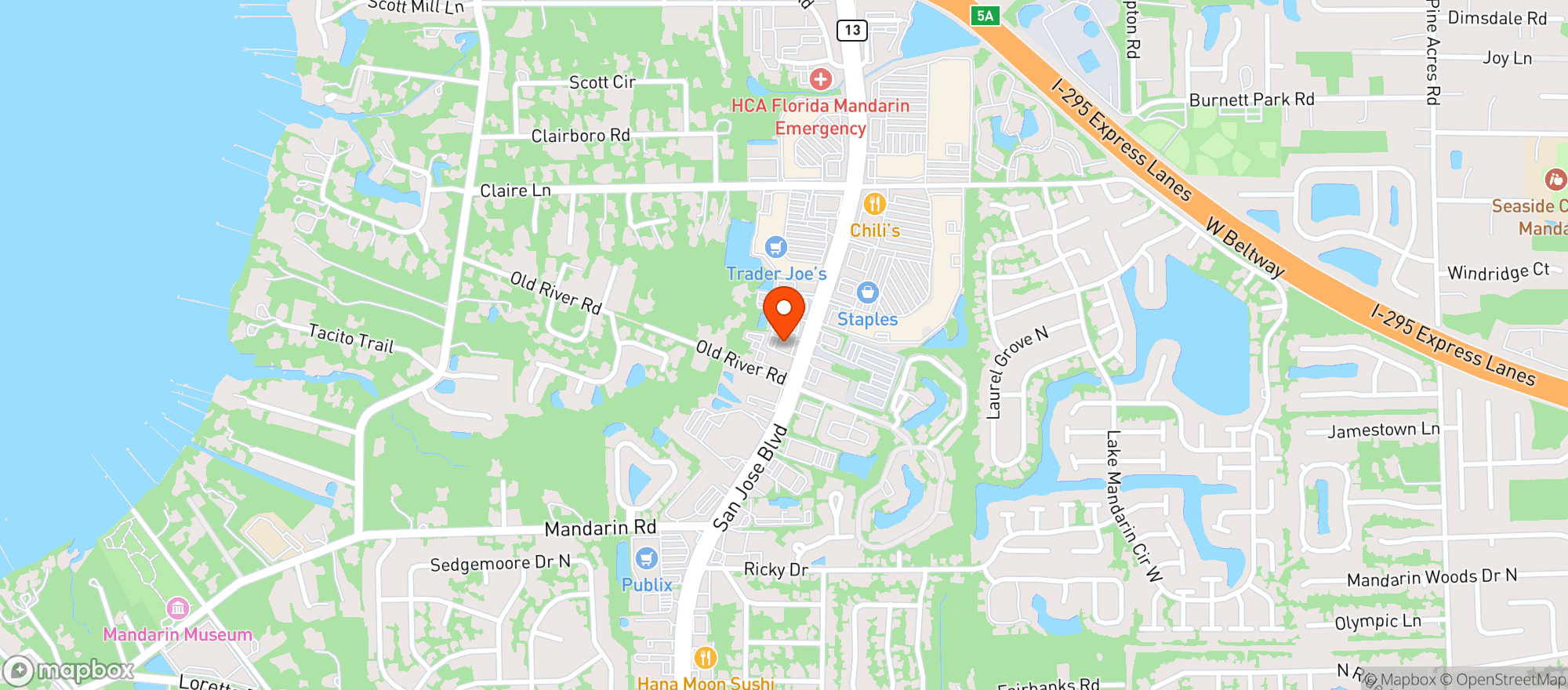 Map showing Vitamin Shoppe - Mandarin