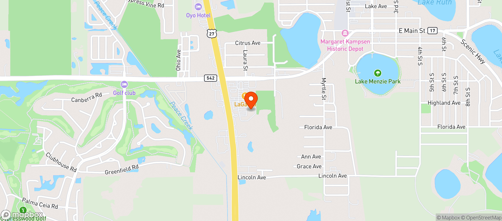 Map showing Winn Dixie