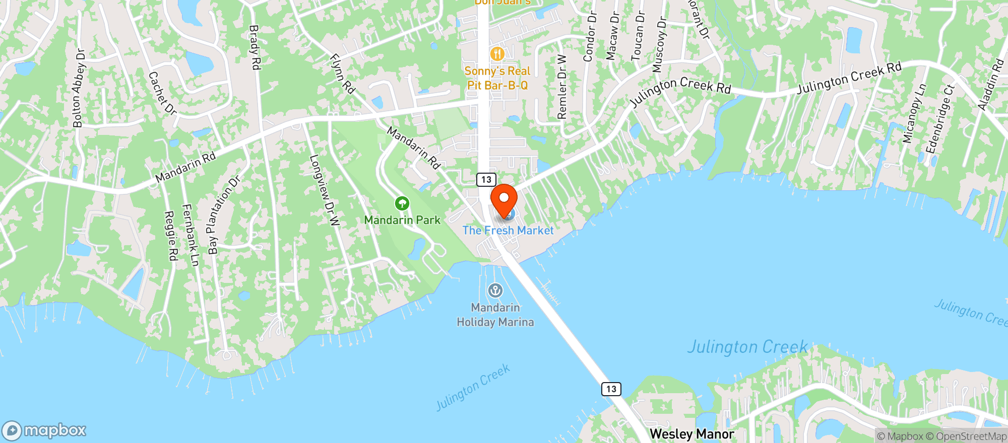 Map showing The Fresh Market
