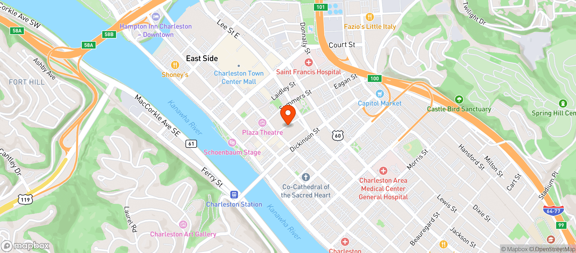 Map showing Pies & Pints