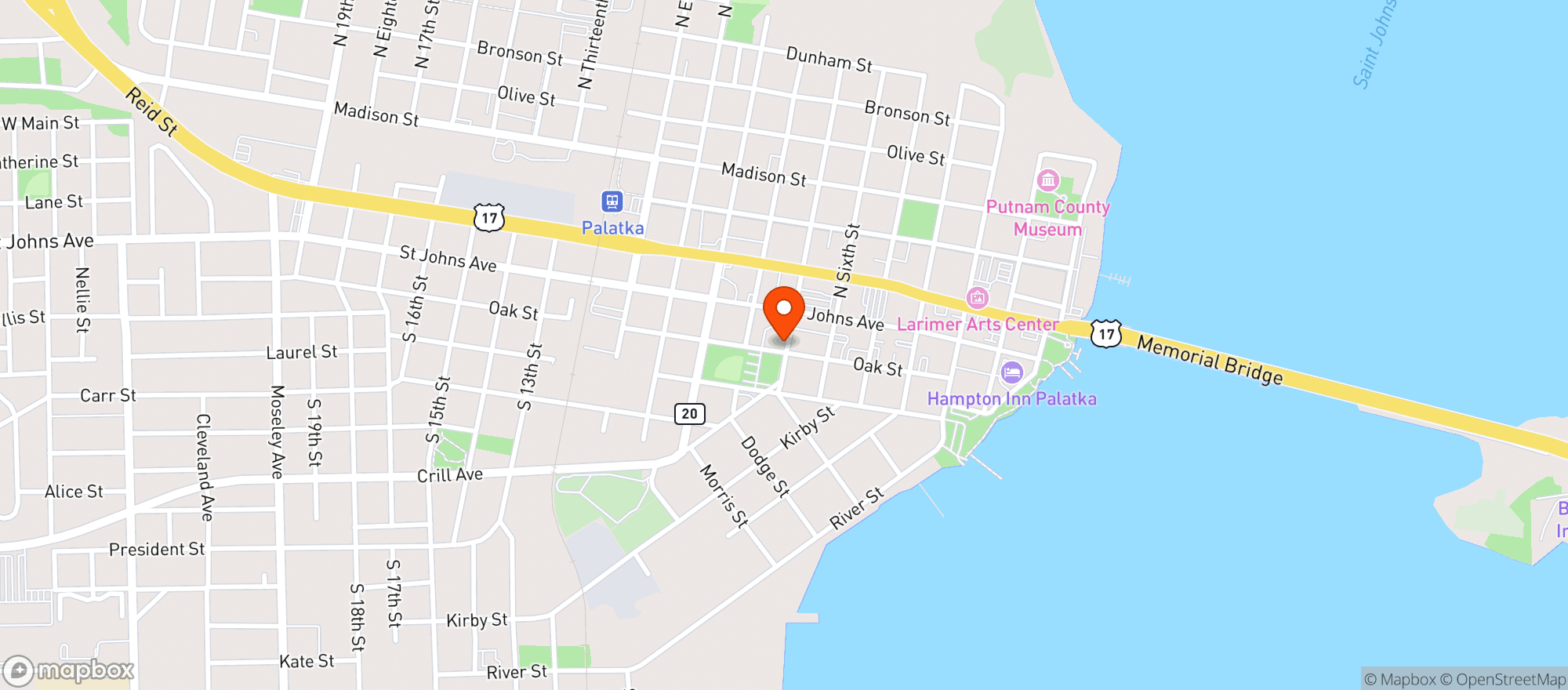 Map showing Azalea City Brewing Co