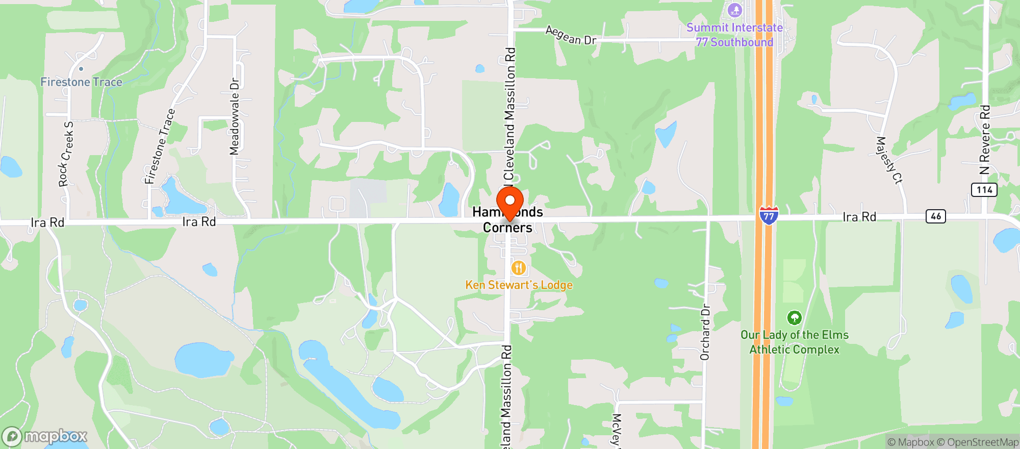 Map showing Corkscrew Johnnys