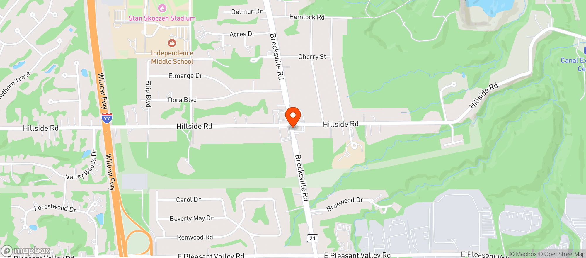 Map showing Independence Beverage