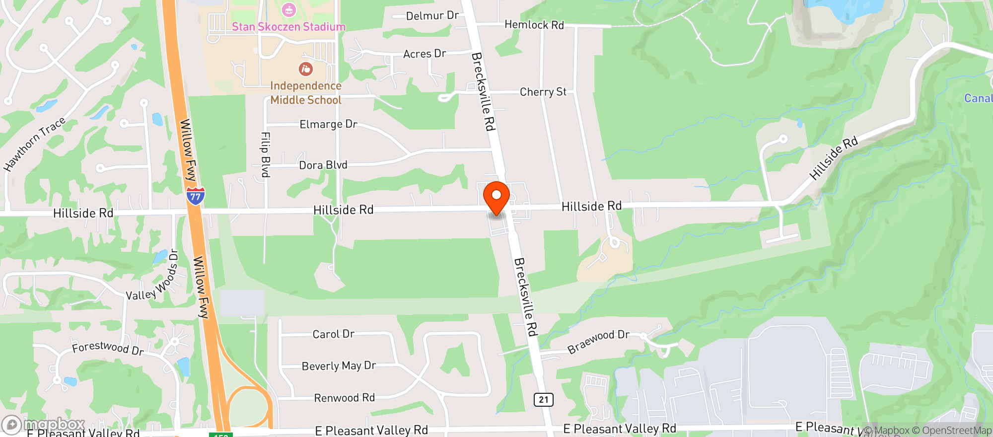 Map showing Convenient Food Mart #3109