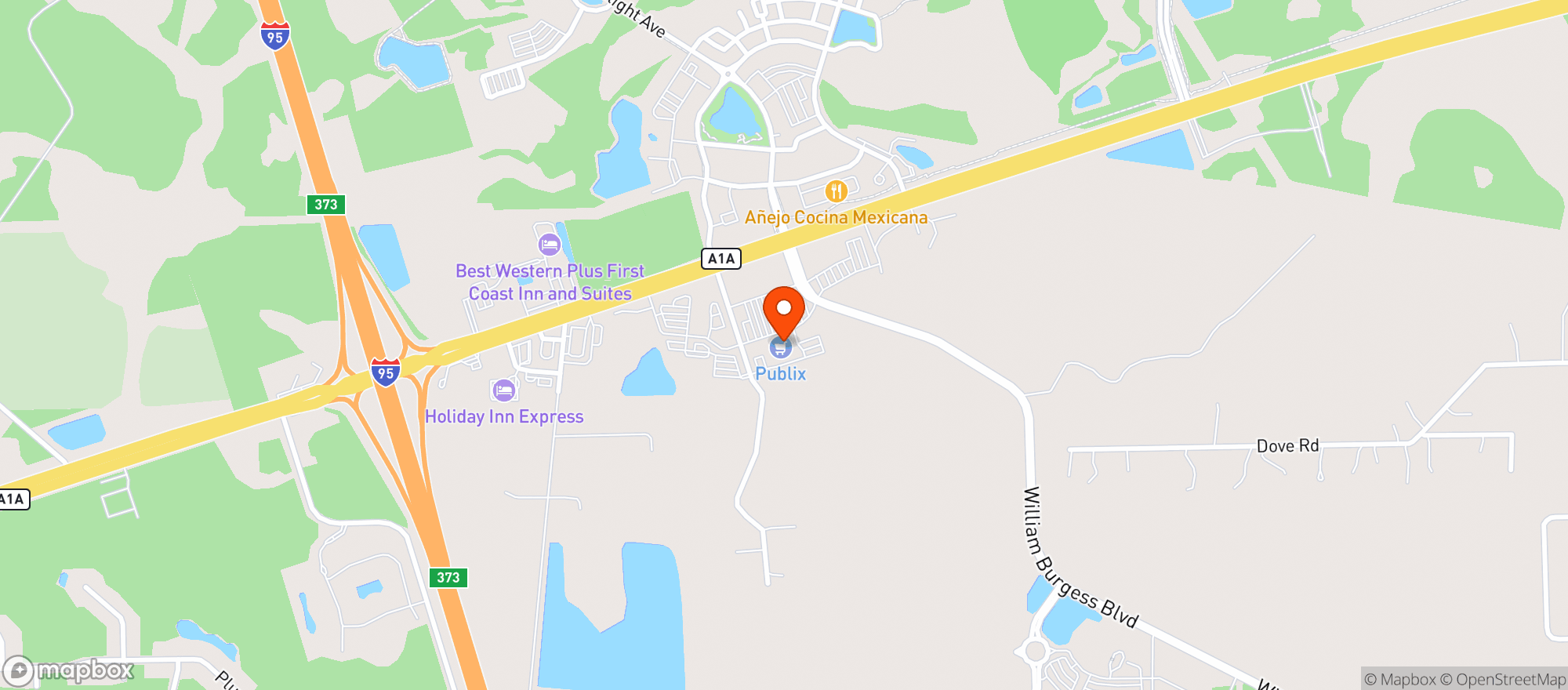 Map showing Publix