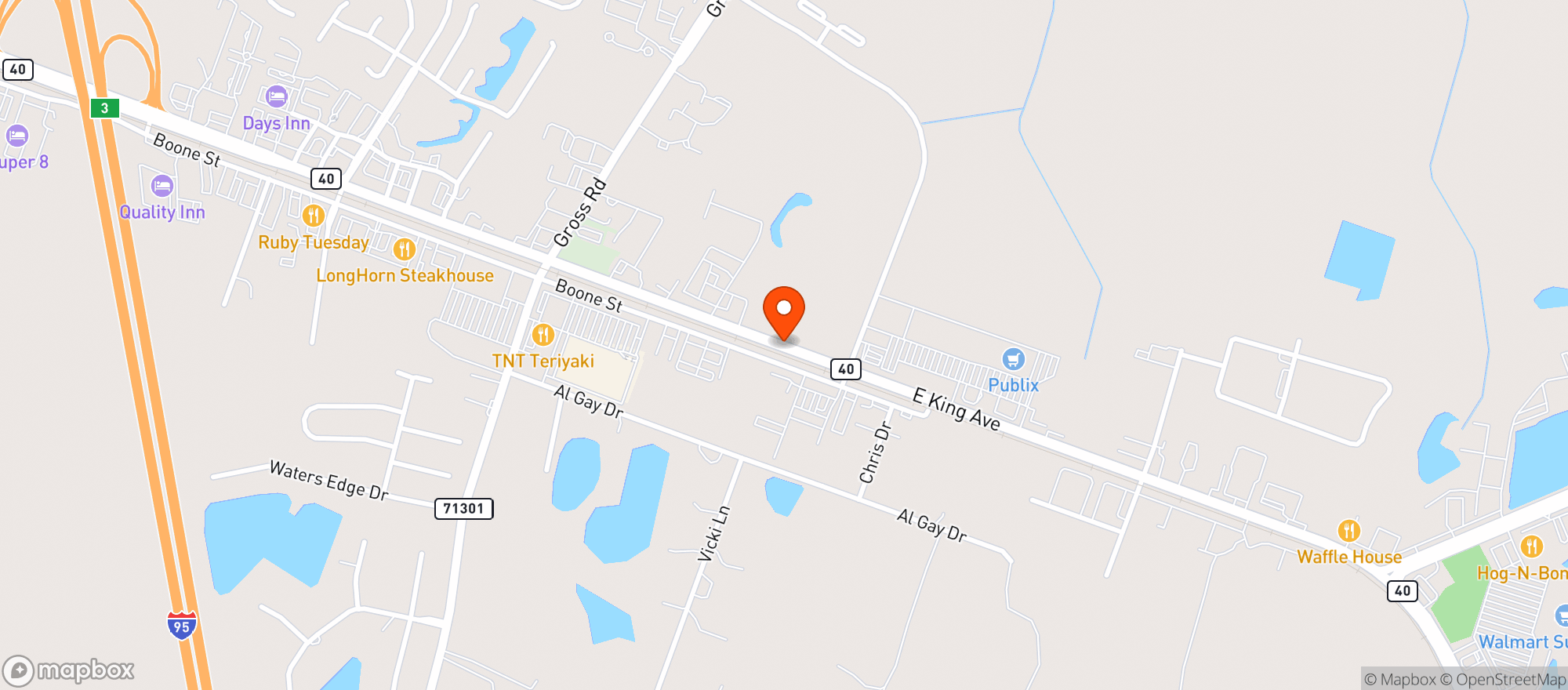 Map showing PUBLIX SUPER MARKET