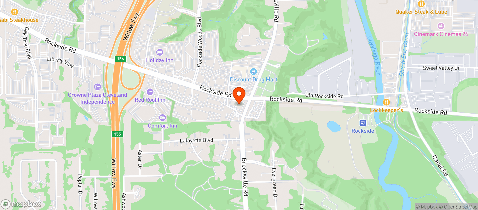 Map showing Walgreens