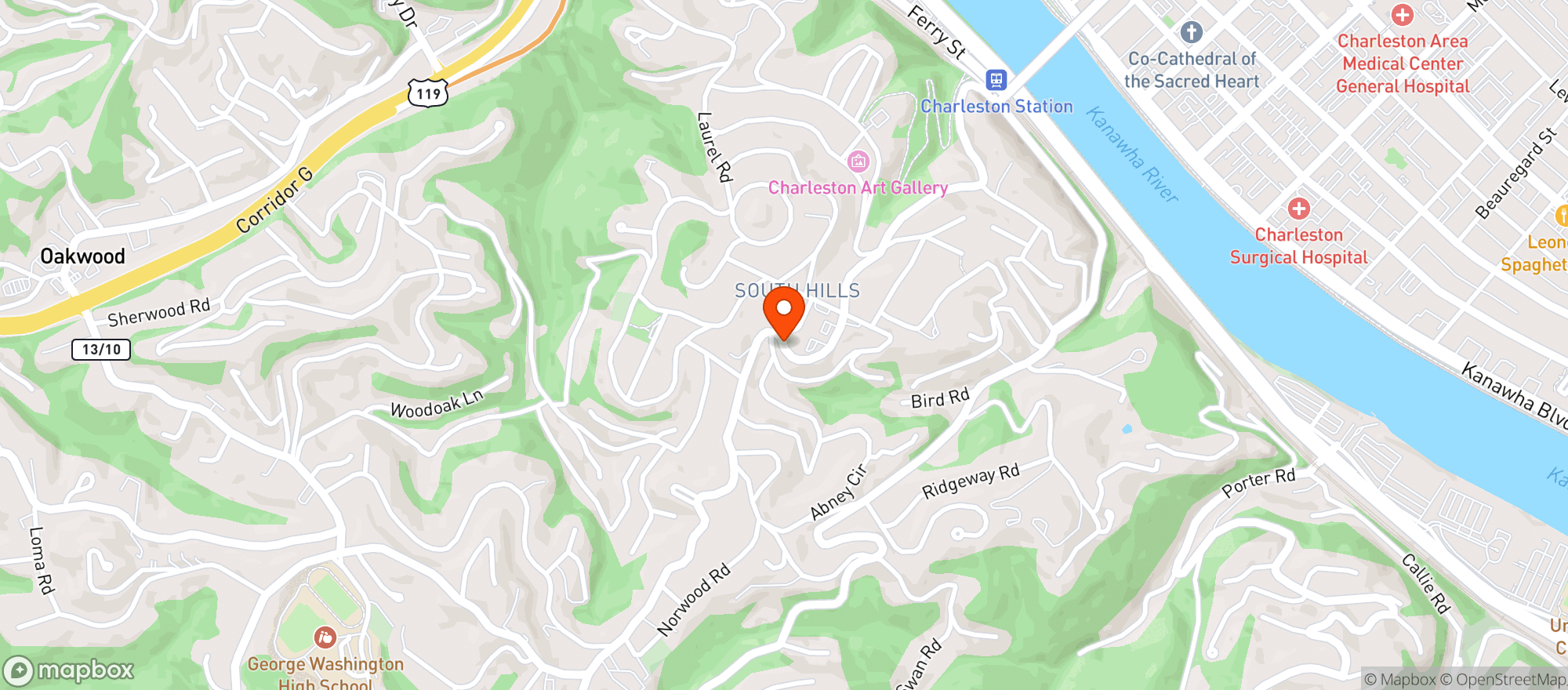 Map showing Walgreens