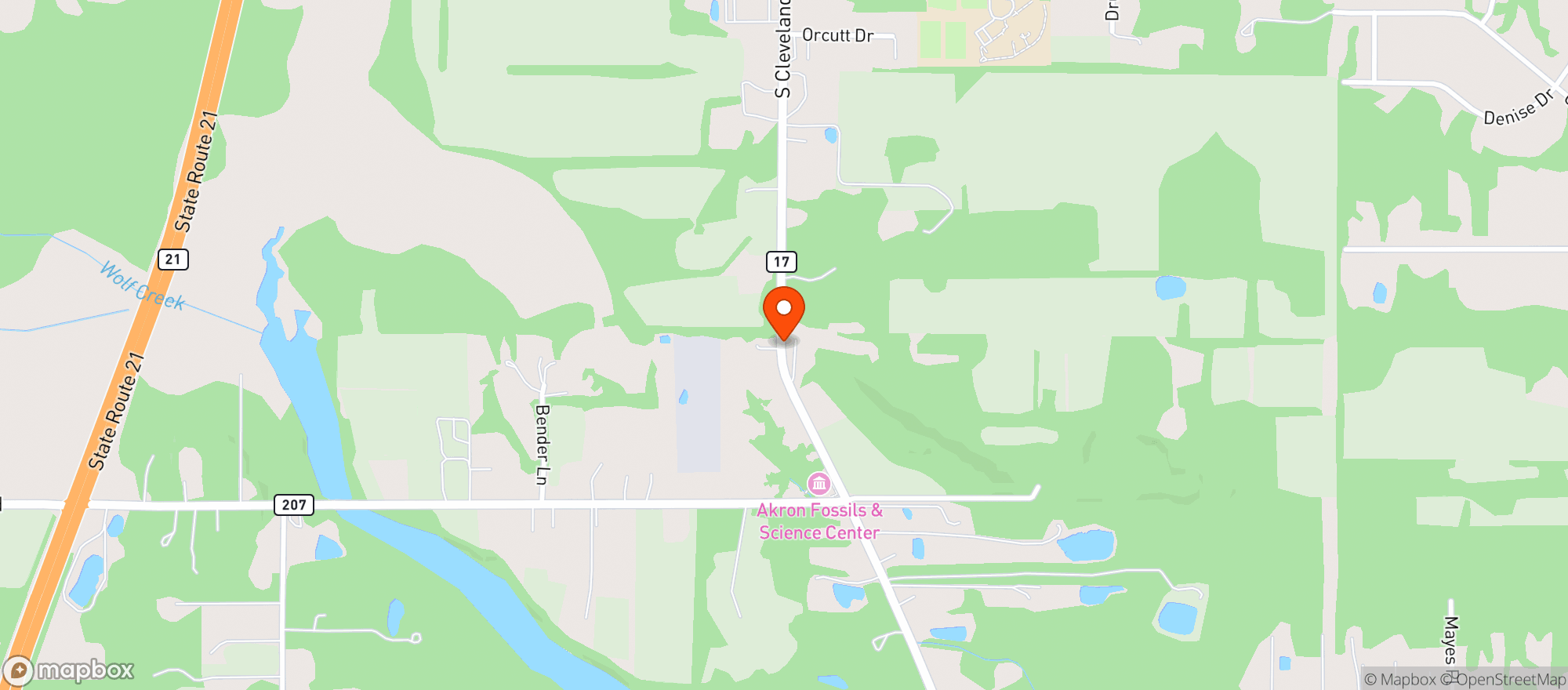 Map showing Circle K 5592 N Clv Mas
