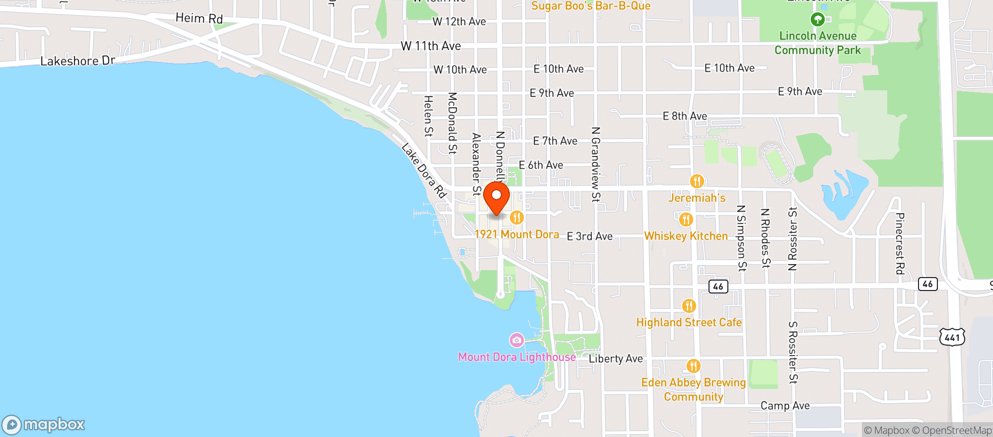 Map showing Las Palmas Cuban Rest