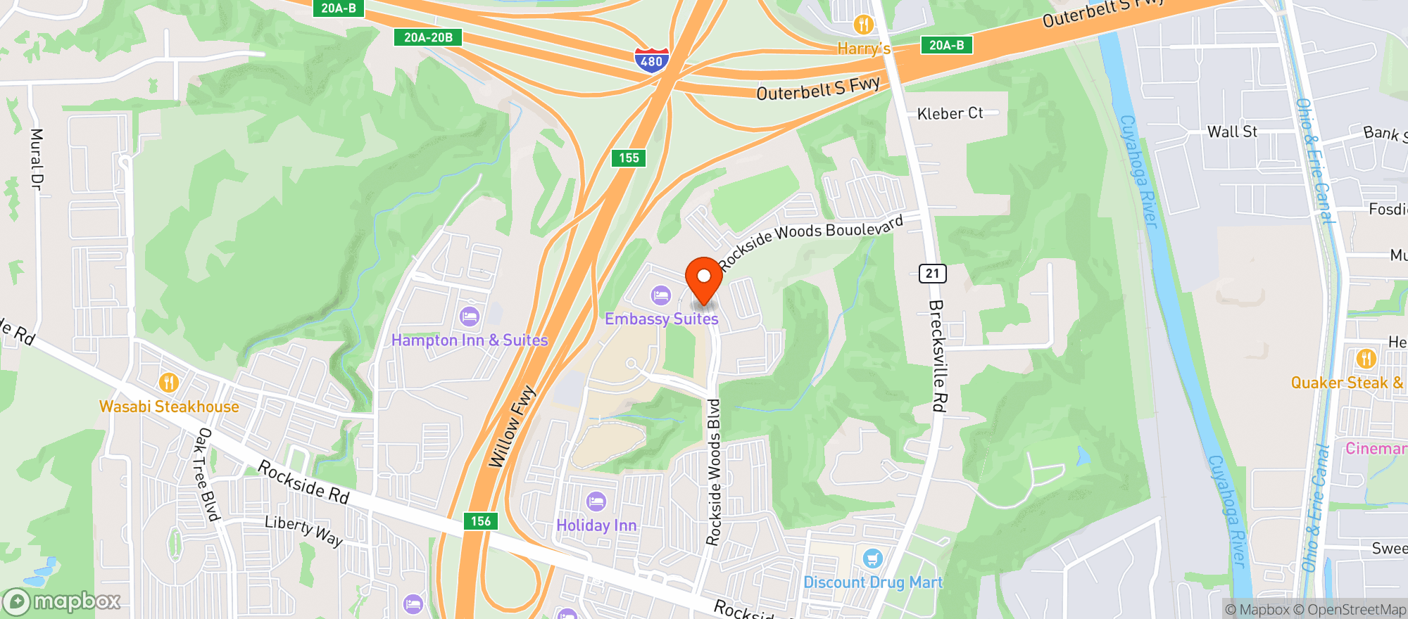 Map showing Topgolf