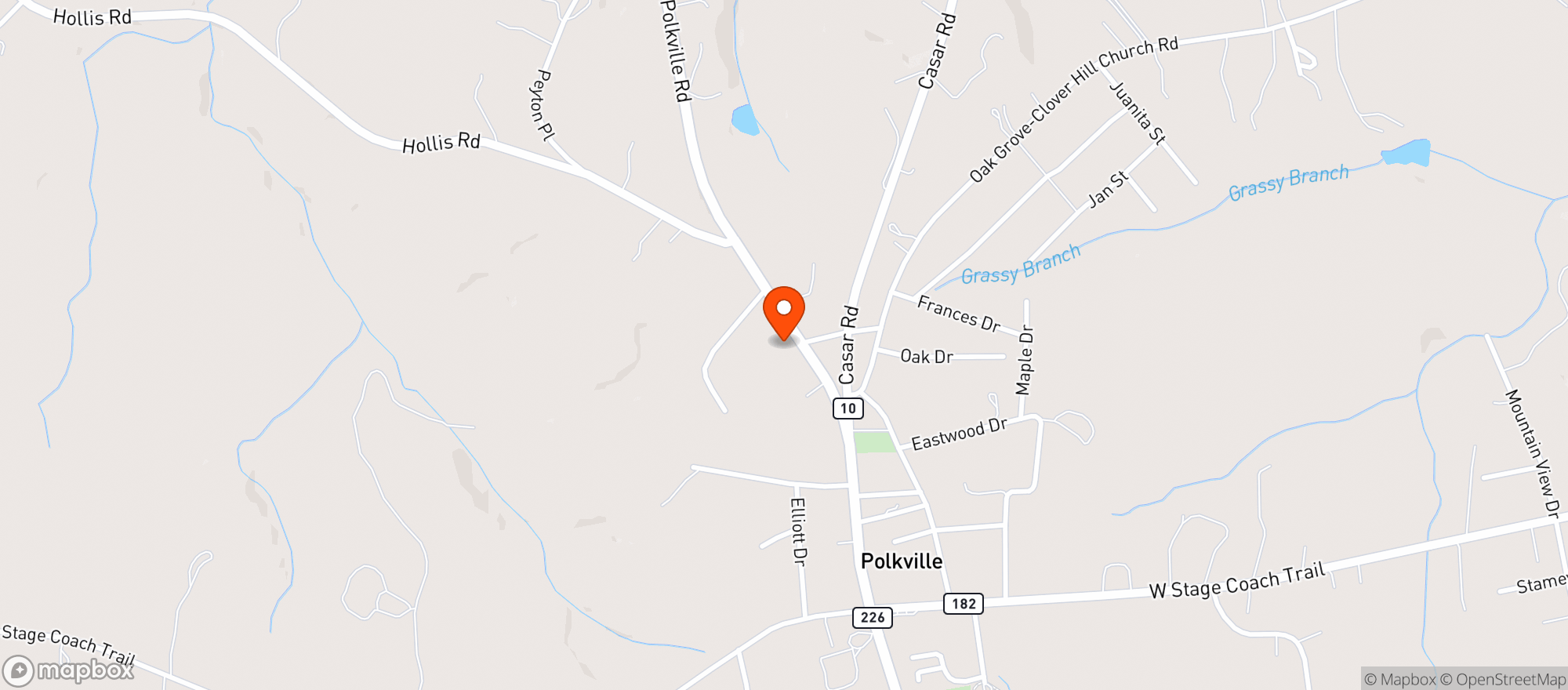 Map showing Cookes Hometown Market