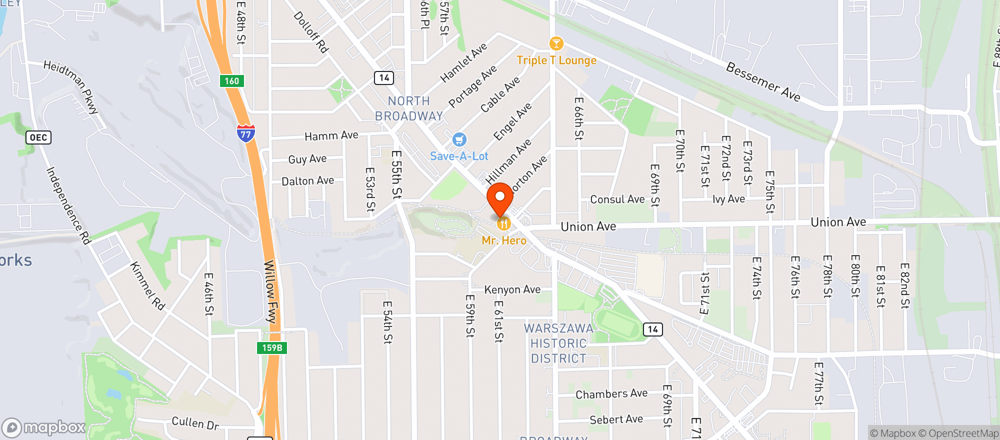 Map showing United Convenience Store