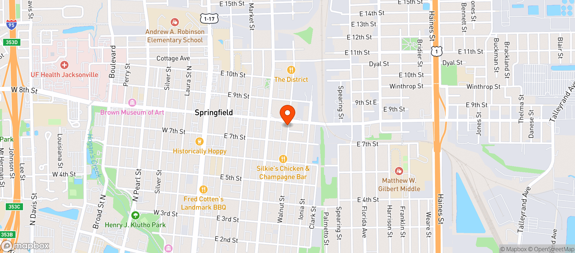 Map showing Speedway Food Store