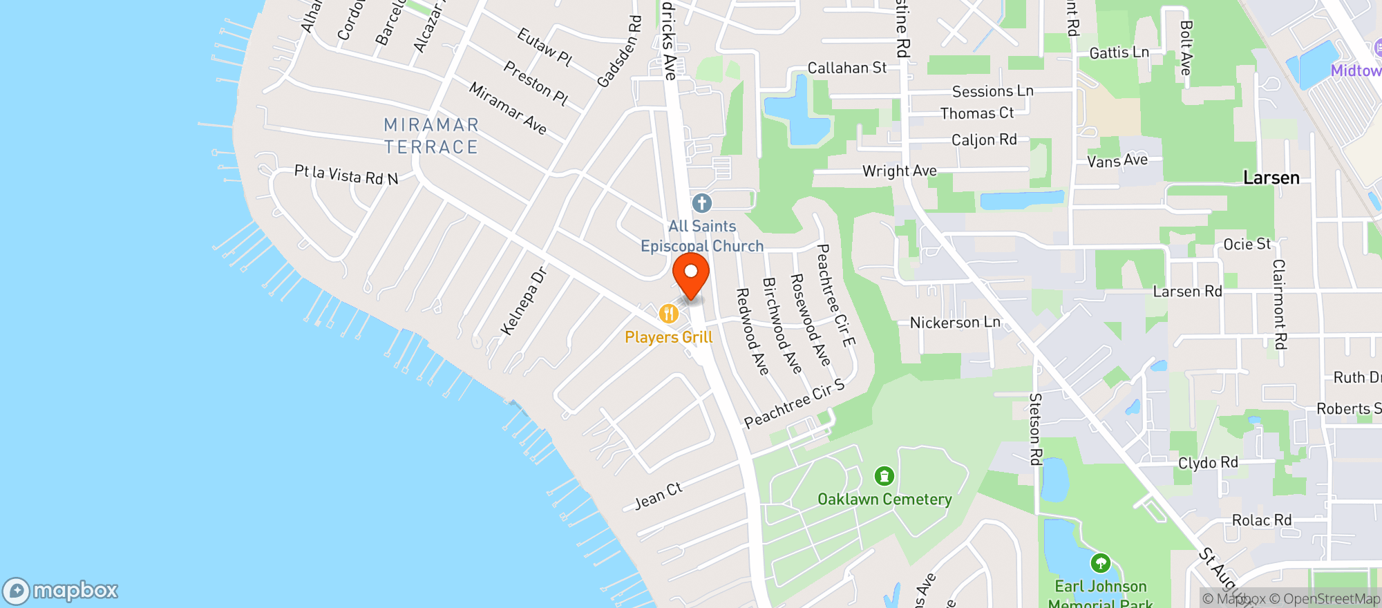 Map showing Winn Dixie Liquor Store