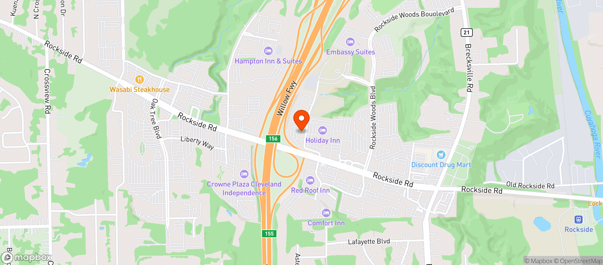 Map showing Outback Steakhouse