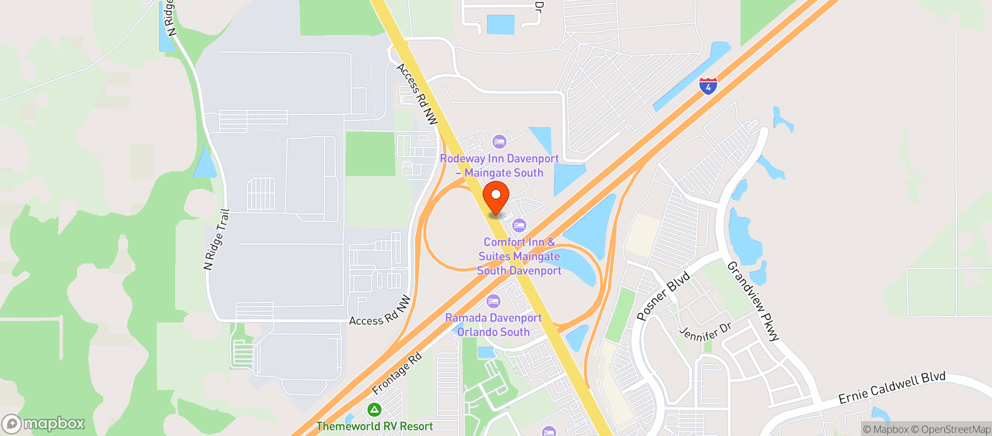 Map showing Sunoco Adilis Gas Station