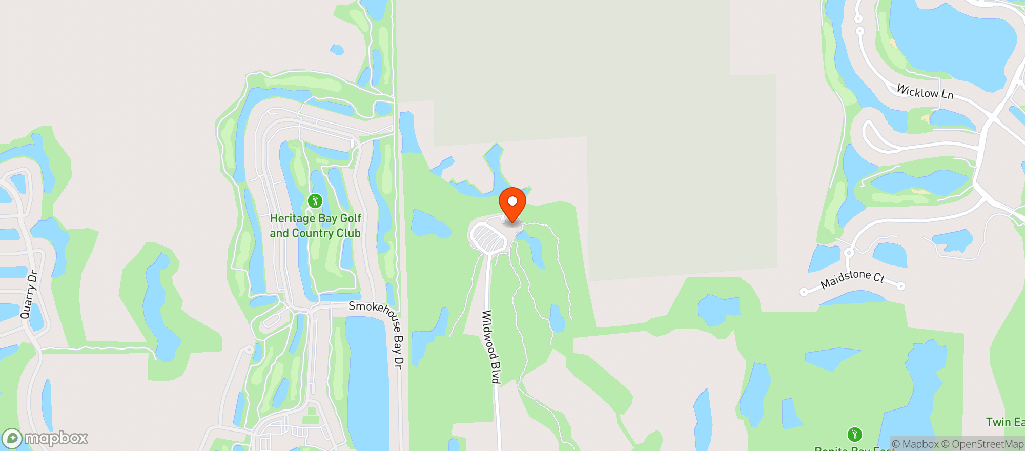 Map showing Bonita Bay Club